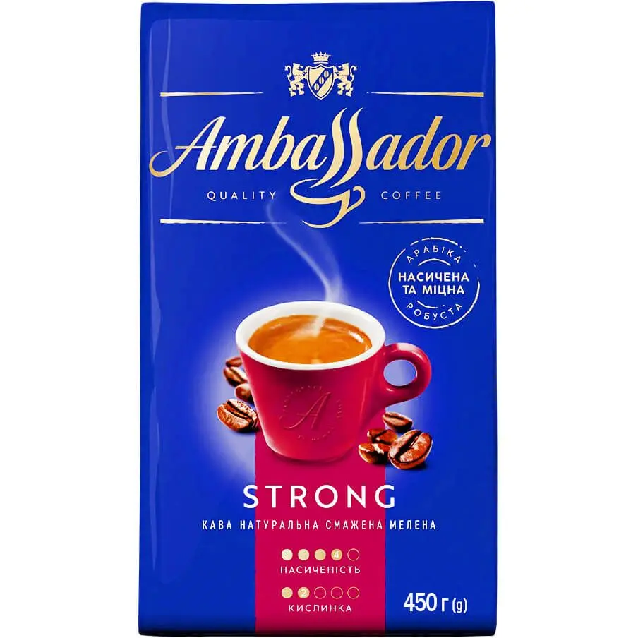 Кава мелена Ambassador Strong 450г