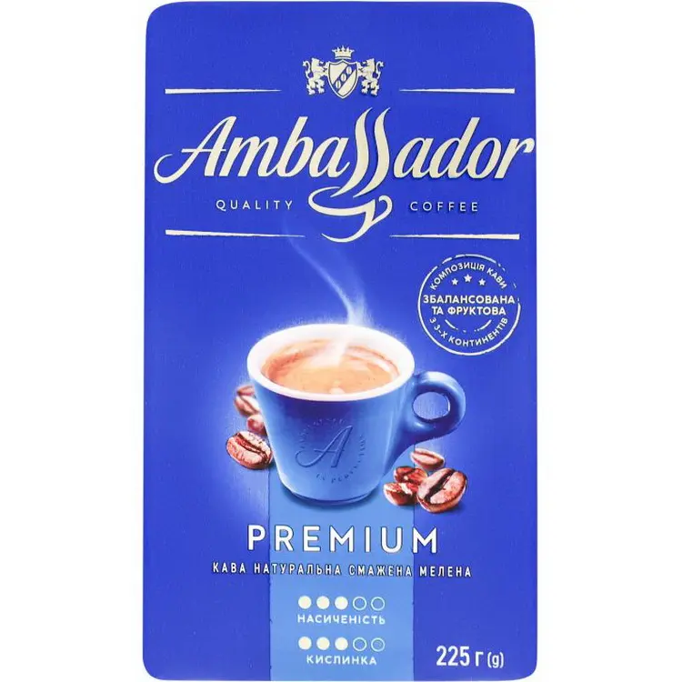 Кава мелена Ambassador Premium 225г