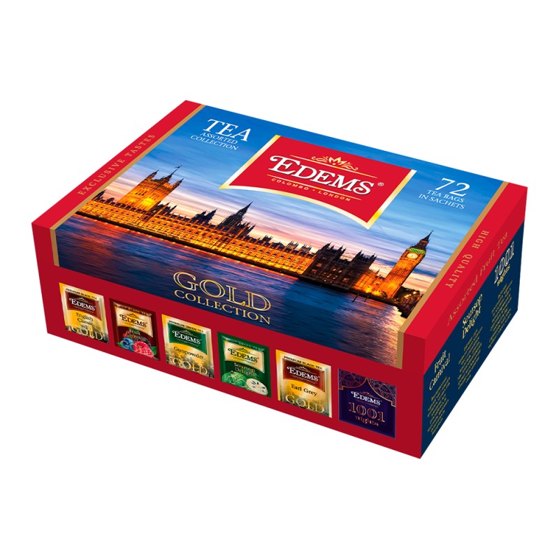 Сувенірний чайний набір Edems Gold Collection  72 саше