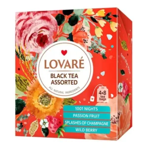 Набір чорного чаю Lovare Black Tea Assorted у пакетиках 32 шт.